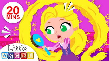 Princess Rapunzel Brushes Her Hair